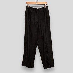 Vintage Black Linen & Rayon High Waist Pants